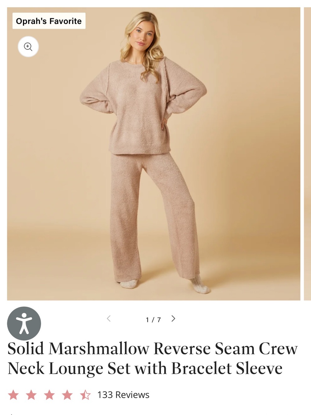 Solid Marshmallow Crewneck 2 piece set